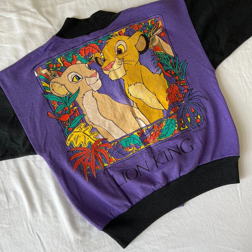 90s Vintage Disney Lion King Girls Button Up Sweater